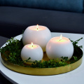 White Ball Shape Modern Tealight Candle Holders