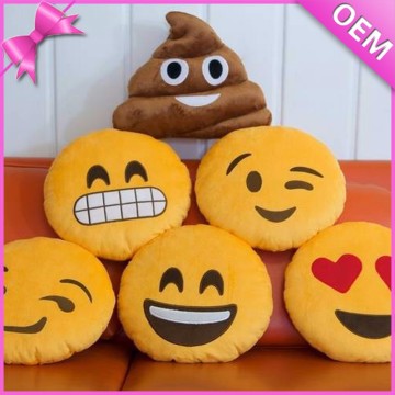 Hot sale emoticon plush emoji pillow, custom plush emoji pillows, plush whatsapp emoji pillows