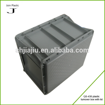 Stackable moving box plastic with foldable lids