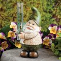 Hand Painted Gnome Rain Gauge Sculpture