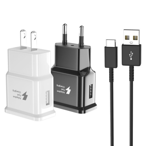 Carregador de parede 15W com cabo de carregador de tipo USB-C