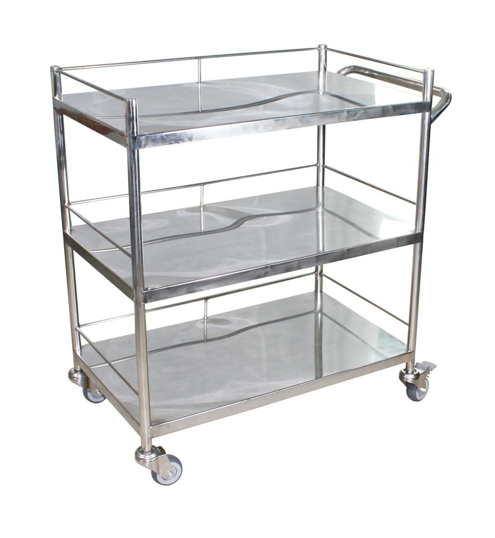 Stainless steel hospital trolley