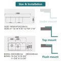 세탁 보드가있는 최상위 마운트 수제 주방 싱크