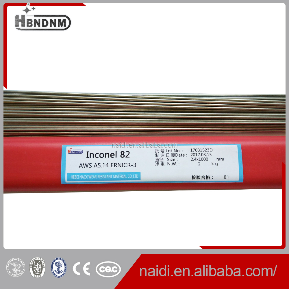 factory price Inconel 82/ERNiCr-3 tig welding wire rod for iconel 600