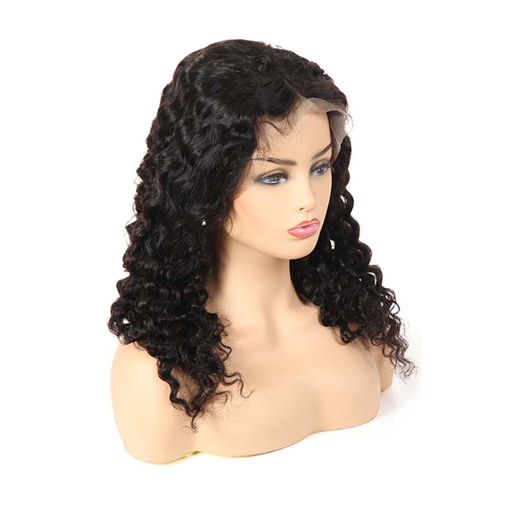 Brazilian Human Hair Lace Front Long Loose Deep Pre-plucked Natural Hair Line 360 Lace Frontal Wig