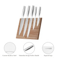 5pcs Hollow Handle Knife Set with Wood Block