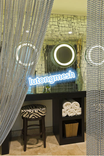 Metal bead curtain for doors/bead string