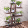 Carbonized Wood Plant Stand Holder Flower Display Rack