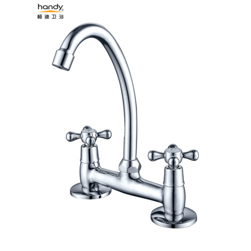 Dual Handle Faucet Brass Basin Faucet