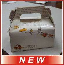 White Food Cardboard Carry Boxes For Cake, Bread, Hamburger Packaging