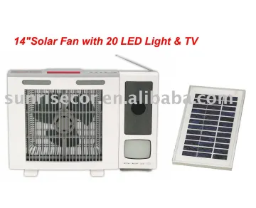 emergency solar fan with TV