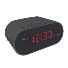 حار بيع ABS مكتب ساعة رقمية سوداء صغيرة الصمام ساعة رقمية المتكلم بلوتوث مع عقارب الساعة والراديو