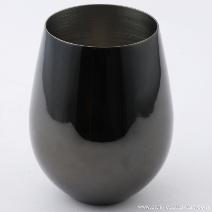 18oz Stainless Steel Black Color Wine Cup
