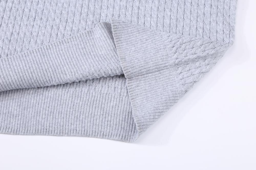 Pull à col rond tricoté tout en torsades pour hommes