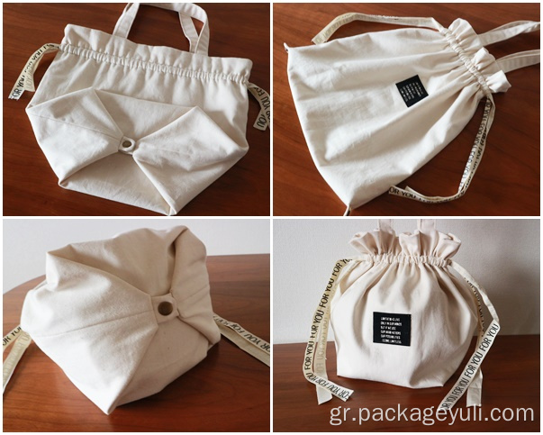 Eco Custom 100% Cotton Drawstring Schoping Bag