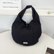 Custom Reusable Portable Fashion Black Canvas Clutch Bag