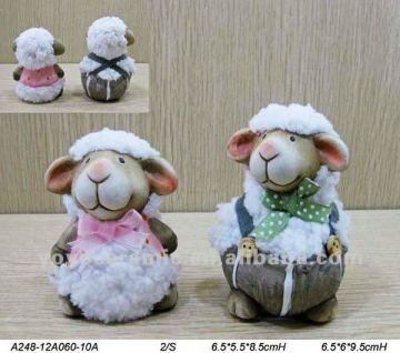 cute ceramic sheep couple ornament lover gifts wedding gifts