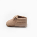 Soft Girls Bow Baby Moccasins