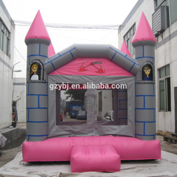 printing cartoon inflatable bouncer castle, inflatable bouncer with slide