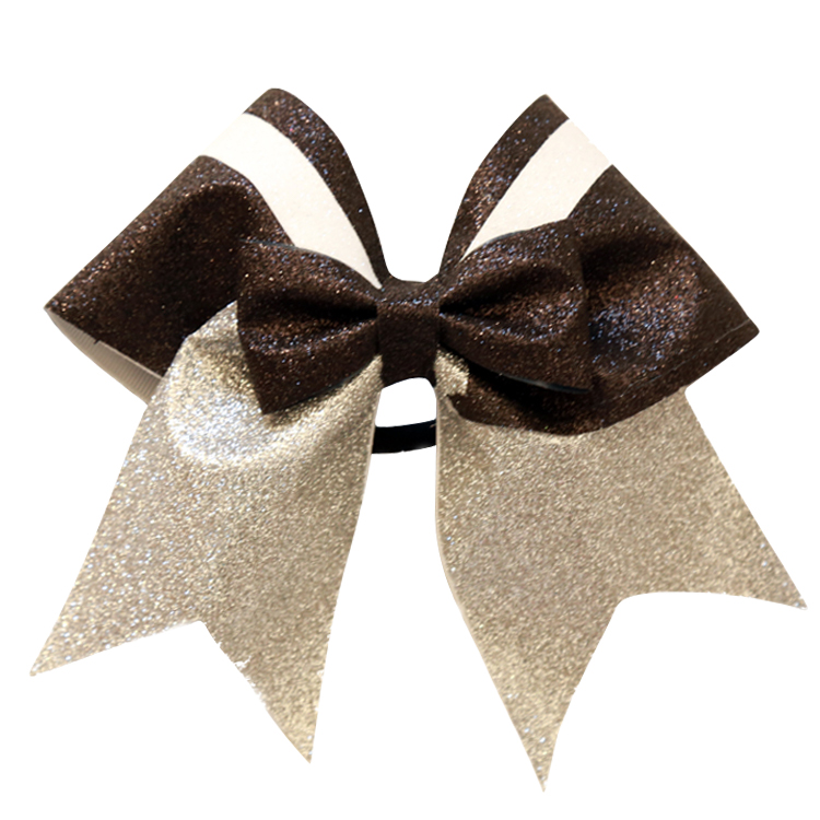 purple and gold cheer bows