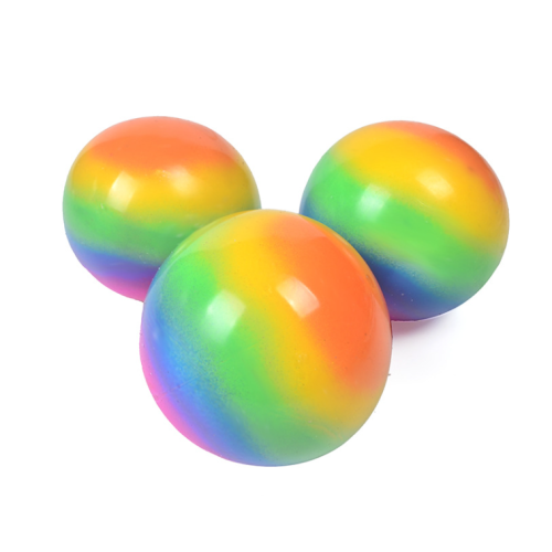 Quadrische Squeeze -Spielzeug Regenbogenball