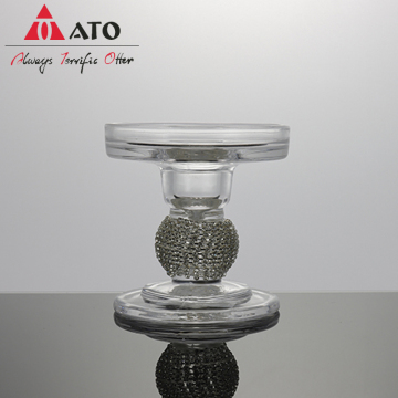 Glass taper candle holder Candlestick glass candle stand