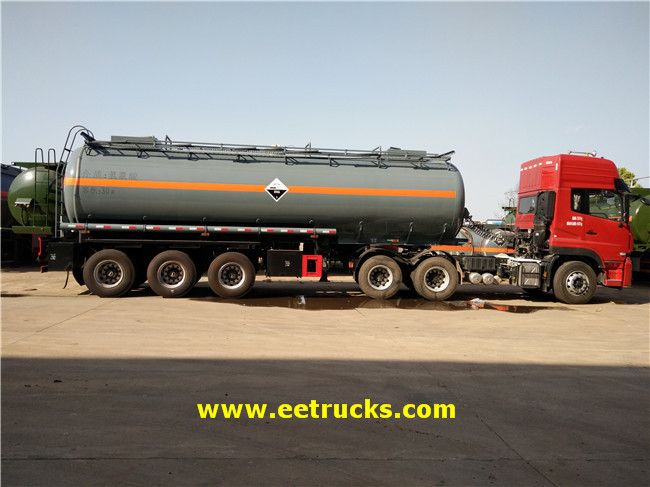 3 Axle 30 CBM Hydrochloric Acid Trailer Tanks