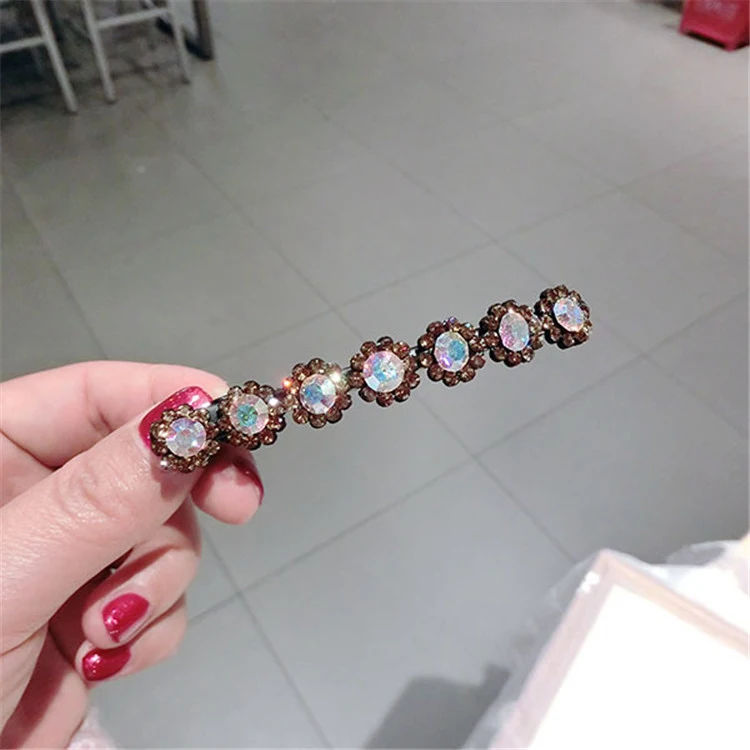 2018 Wholesale Promotion Gift Girls Customize Fashion Hair jewellery Accessories Hair Pin Leopard Crystal Flower Pearl Hairclip