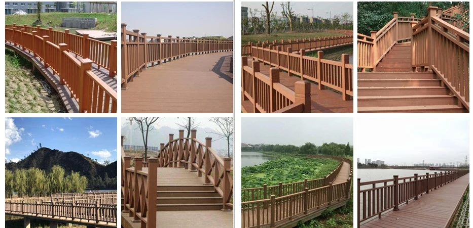 Wholesale Price WPC Factory Waterproof Decorative Landscape Walkway Wood Plastic Composite WPC Railing