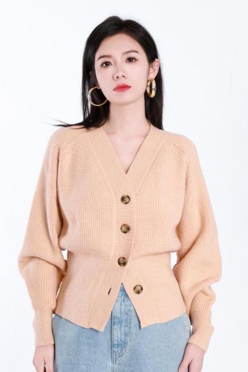 Casual Long-sleeved Woolen Cardigan