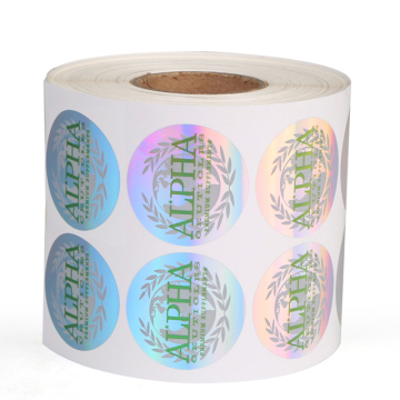 Custom Round Printed Clear Gloss Logo Labels Roll