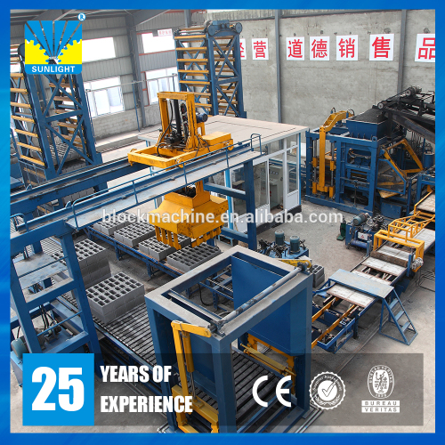 Low budget QT15 Fully automatic concrete brick making product line