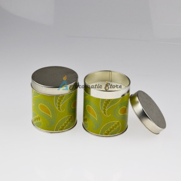 Round high pot screw tin scented canlde