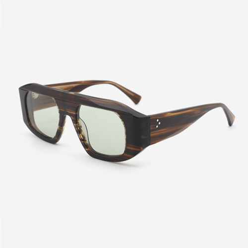 Aviator Flat Top Acetate Unisex Sunglasses 23A8083