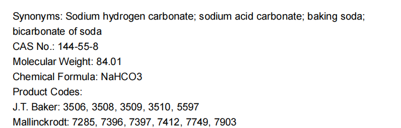 99% min food grade industrial grade Sodium Bicarbonate