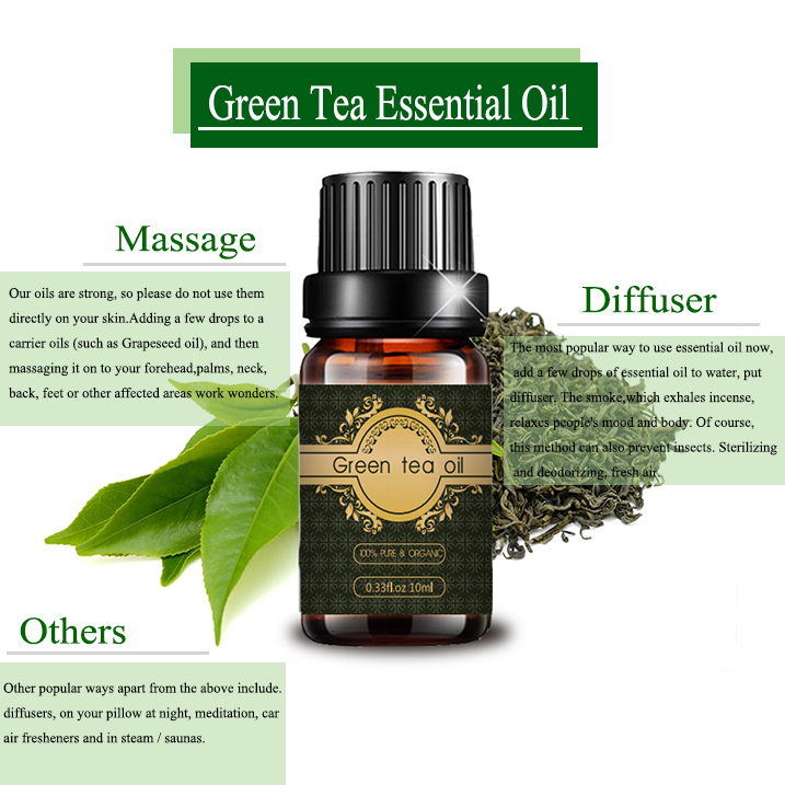 Private label green tea essential oil skin care