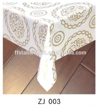 golden embossing printed table cloth