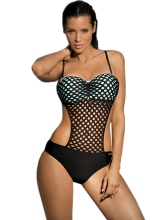 Hot Sale Women Black One Piece Mesh bikini