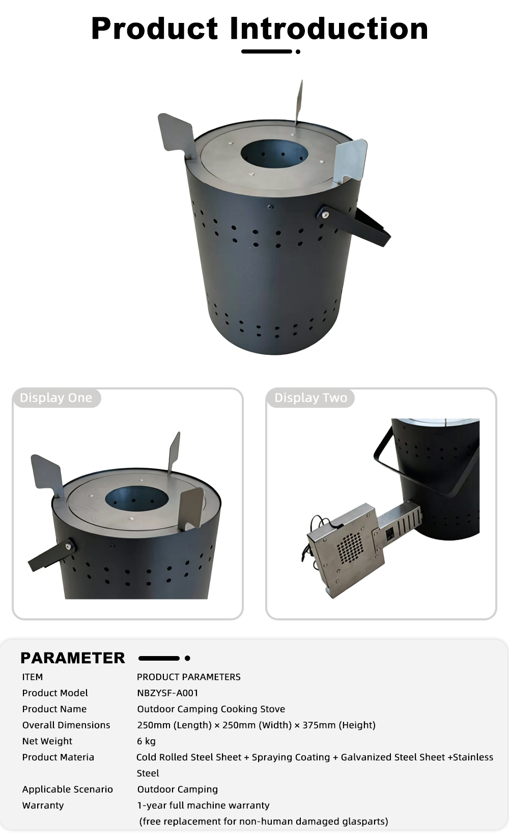NBZYSF-A002 Легкая уличная кухонная плита для кемпинга x NBZYSF-A002 Lightweight Outdoor Cooking Stove for Camping x