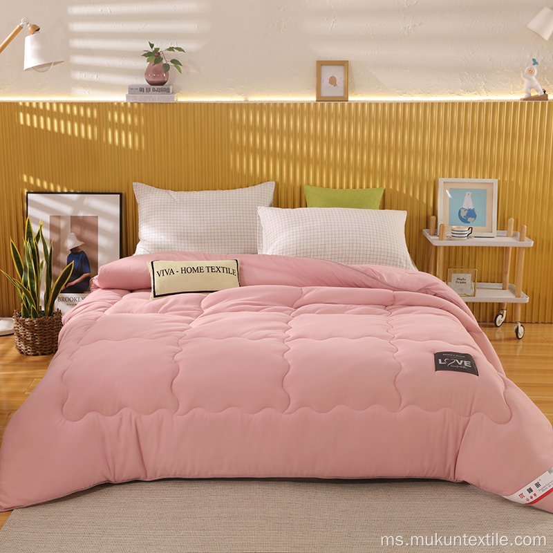 Quilted Comforter Plush Microfiber Isi Mesin Boleh Basuh