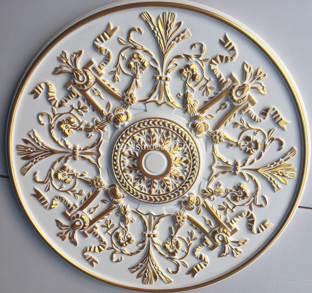 Polyuretan runde dekorative takmedaljonger