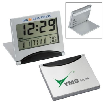 Slim Fold-Away Clock / Calculator