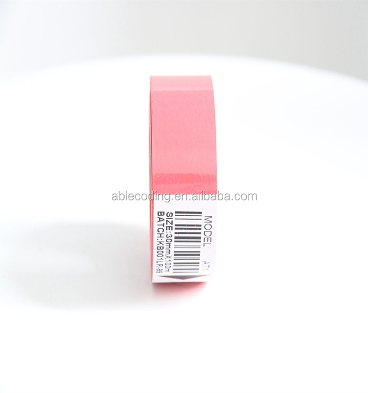 30mm * 100m red Hot Stamping Date Coding Machine Foil for Expiration Date for HP241B