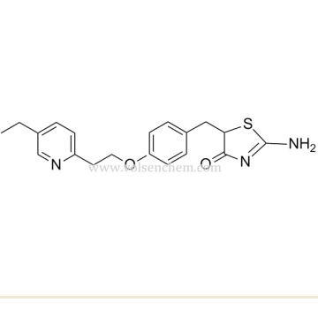 CAS 105355-26-8, PIOGLITAZONE 중간체 : 5- {4- [2- (5- 에틸 -2- 피리 딜)에 톡시] 벤질} -2- 이미 노 -4- 티아 졸리 디논