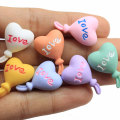 Kawaii Rein Beads Balloon LOVE Ornamento colorato Charms Flatback Decorazione fatta a mano Portachiavi Fare ciondoli Finding