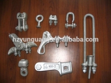 electric overhead line fitting insulator fitting hot-dip galvanized cable accessories clamp power pole line hardware fitting