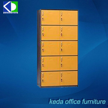China Supplier Powder Coated Steel Locker,10 Doors Steel Locke