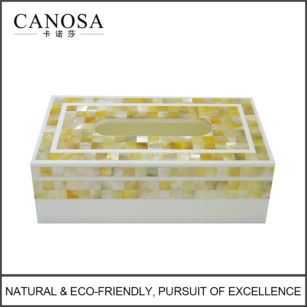 Wholesale Golden Mother of Pearl Tissue Boxes