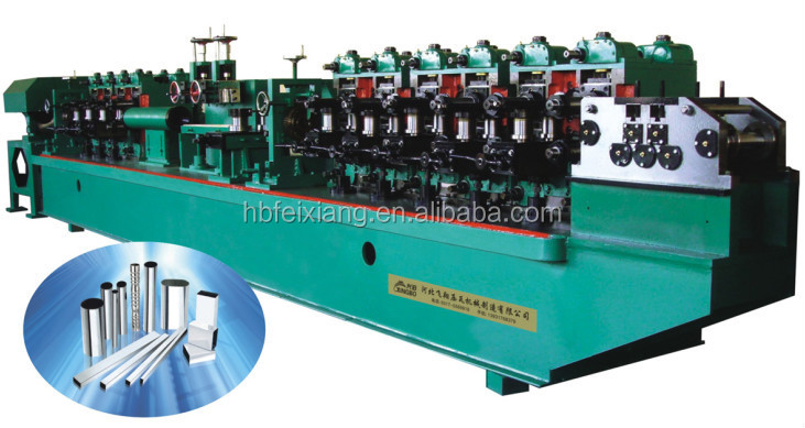 China stainless steel square pipe making machine with slot tube