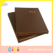 Leather cooking menu ring binder
